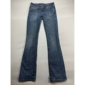 Miss Me Women's Low Rise Irene Bootcut Blue Denim Jeans - Size 26 (25x32.5)